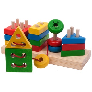 Конструктор деревянный Геометрик (16 деталей)