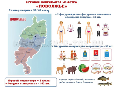 Панно "Народы Поволжья", фетр (104дет.) Панно "Народы Поволжья", фетр (104дет.)