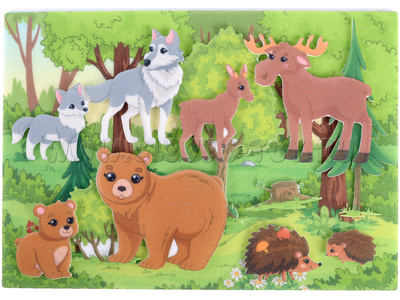 Чудо лес с игровым полем (фетр) Чудо лес с игровым полем (фетр)