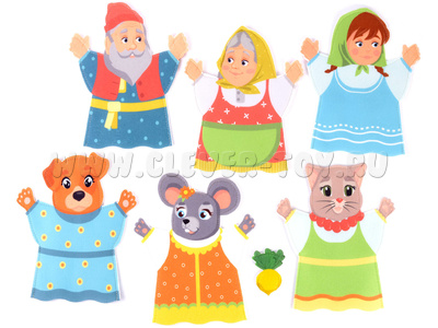 Театр на руку "Репка" фетр (7 деталей) Театр на руку "Репка" фетр (7 деталей)