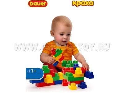 Конструктор Bauer с большими кубиками КРОХА 1+ (500деталей)