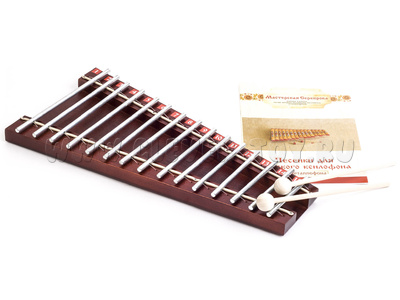Металлофон диатонический Ля мажор (15 нот, на низком резонаторе)