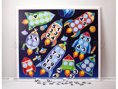 Магнитная доска "Ракеты" 86 х 75 см Магнитная доска "Ракеты" 86 х 75 см