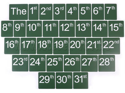 Набор магнитных карточек "Числительные" (EN) (фон зелёный)* Набор магнитных карточек "Числительные" (EN) (фон зелёный)*