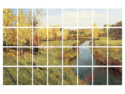 Набор магнитных карточек "Золотая осень" (Исаак Левитан) (для работы на классной доске)